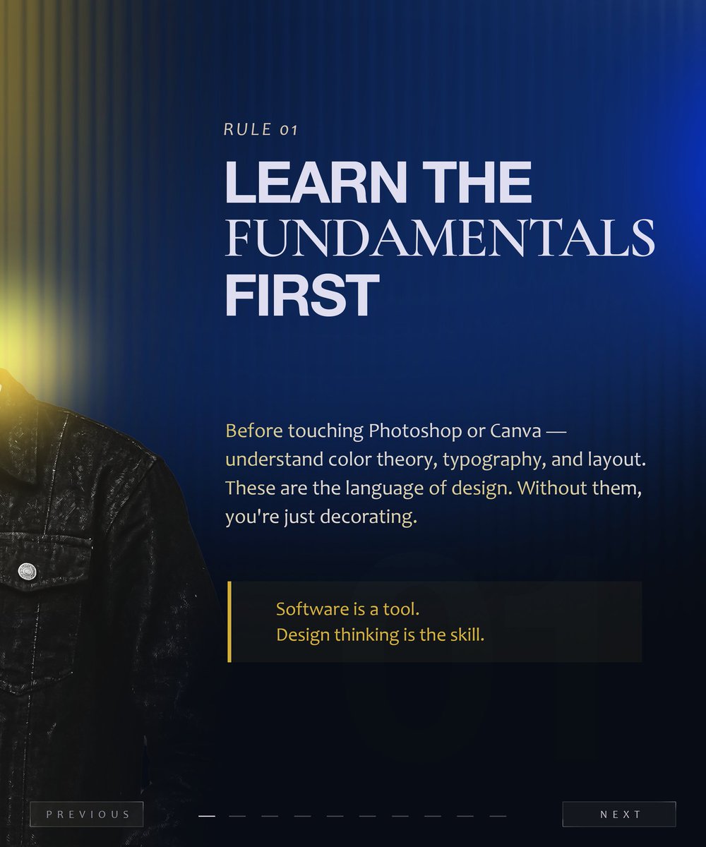 Eniola_media's tweet image. I wish someone showed me this when I was starting out.
10 rules every newbie graphic designer needs to know — from fundamentals to getting paid properly.
Swipe through. Save it. Share it with that friend studying design 👇
#EnilolaMedia #GraphicDesigner #DesignTips