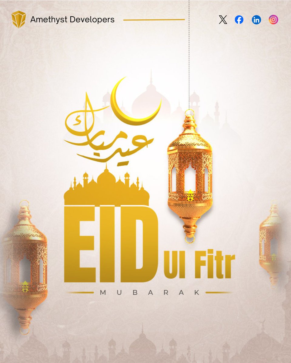 amethyst__devs's tweet image. Eid Mubarak from Amethyst Developers 🌙

May this Eid bring joy, success &amp;amp; endless opportunities to you and your loved ones.🤍✨

#EidMubarak #Eid2026 #AmethystDevelopers