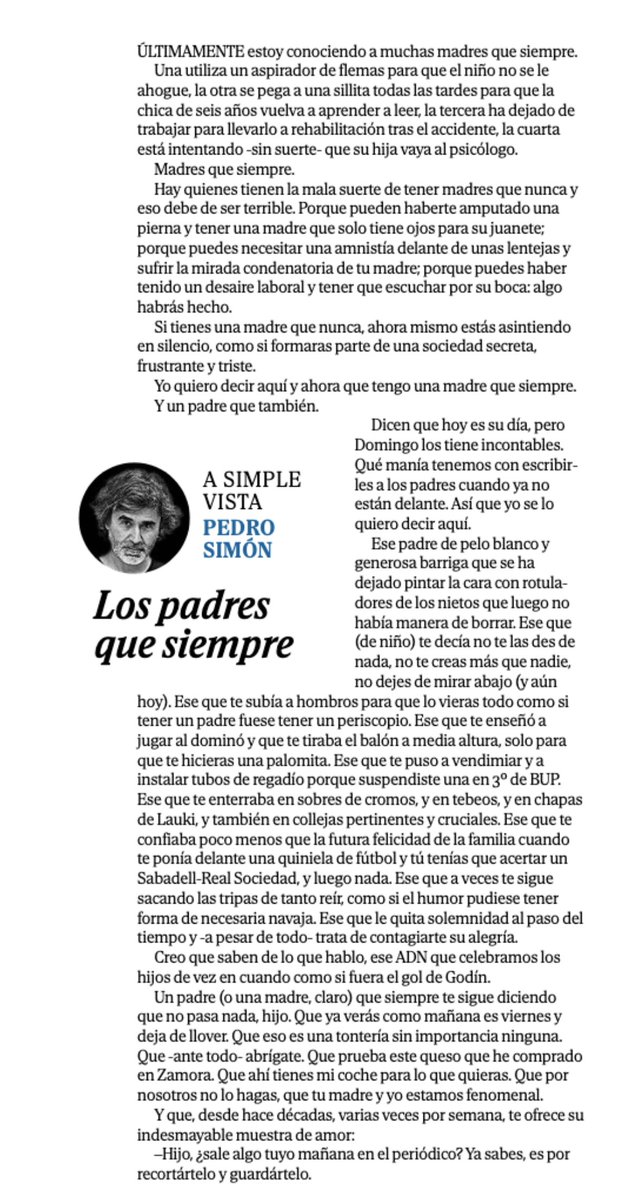 majimeno's tweet photo. Día del padre.
Me ha encantado, Pedro Simón.
En @elmundoes: https://t.co/9nSDiGR6hK