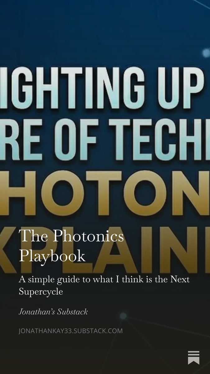 J0nathanKayy's tweet photo. My take on the Photonics Space. To summarize I think Photonics is the next hurdle in the AI hardware trade. Companies like $LITE have come out and said that they are sold out until 2027. I think this mimics what we saw with memory names like $SNDK and $MU this year. 

I currently own $TSEM and $AAOI. I will publish my deep dives into within the next couple days. 

https://t.co/EeLfZKDQhF