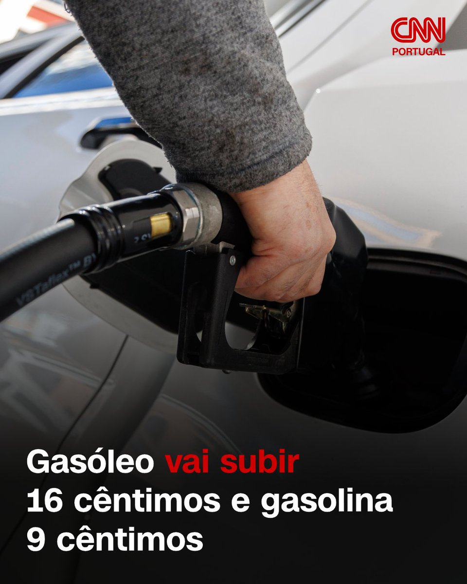 cnnportugal's tweet photo. O preço do gasóleo vai subir 16 cêntimos a partir da próxima segunda-feira, enquanto o da gasolina vai subir 9 cêntimos. 

Os preços finais também resultam da média dos valores praticados por todas as gasolineiras.

#combustiveis #precos #gasoleo #gasolina https://t.co/Bd4ka9I3zv
