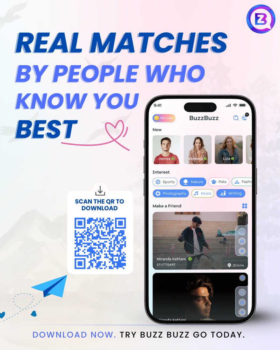 buzzbuzzgo_app's tweet image. 𝗙𝗶𝗻𝗱 𝗬𝗼𝘂𝗿 𝗞𝗶𝗻𝗱 𝗼𝗳 𝗖𝗼𝗻𝗻𝗲𝗰𝘁𝗶𝗼𝗻 💛

What if finding the right match didn’t rely on random swipes?

👉 Ready to meet your perfect match? Get started today.

📲 𝗗𝗼𝘄𝗻𝗹𝗼𝗮𝗱 𝗡𝗼𝘄

play.google.com/store/apps/det…

#BuzzBuzzGo #RealMatches #MeaningfulConnections