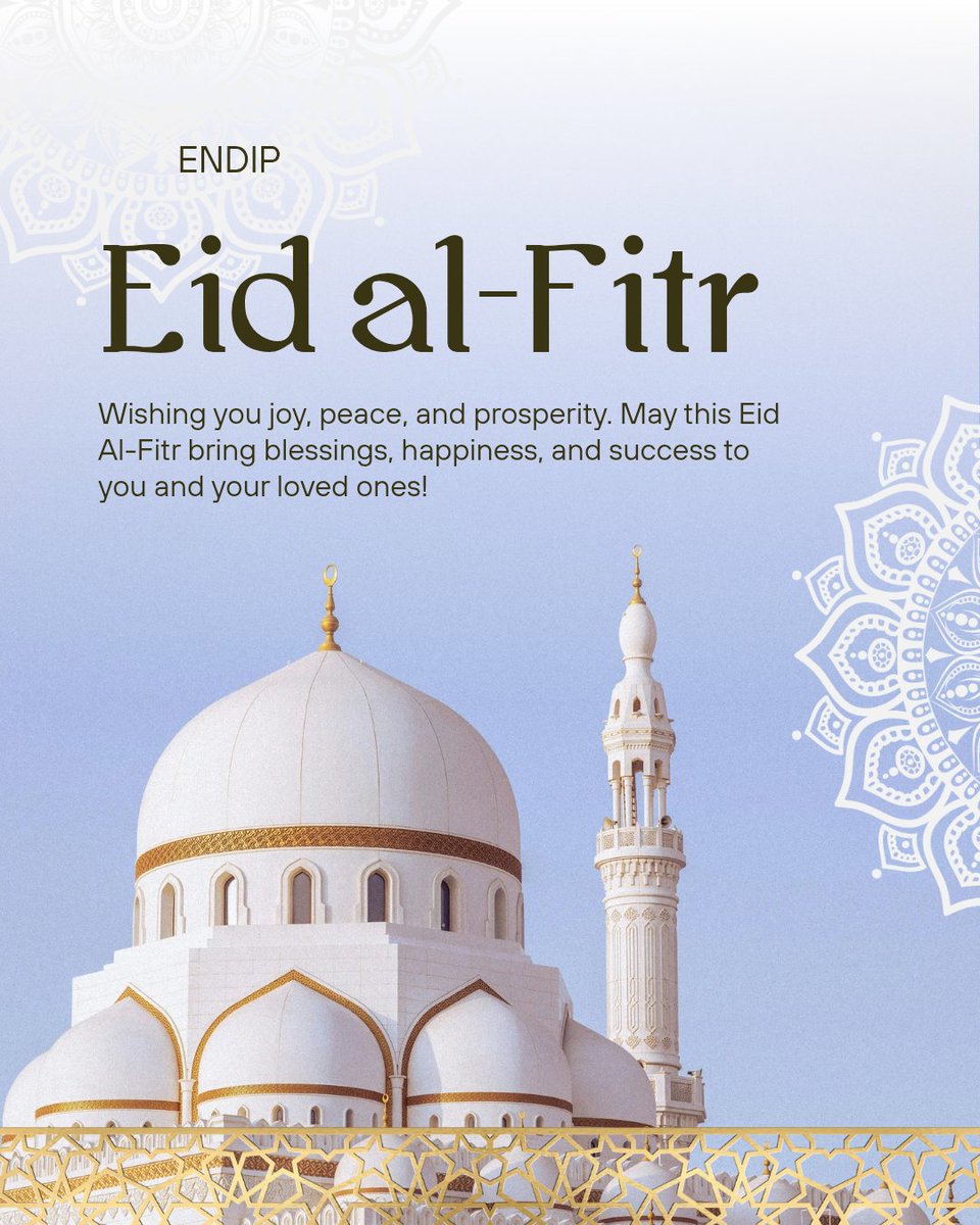 endipofficial's tweet photo. Eid El Fitr blessings to you and yours! 🌟 May the joy and peace of this special day fill your heart and home. https://t.co/Teqkb5eYTj