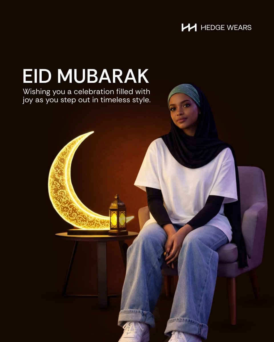 hedgewears's tweet photo. Happy Eid El Fitr ✨ As you celebrate in style, may this beautiful season bring you peace, joy, and moments that truly matter.

Eid Mubarak From Us at Hedge Wears🤍

#Hedgewears Rooney #EidCelebration #Eid2026 May Allah #provadolíder $RIVER #ramazanhocayaözgürlük #festadelpapà https://t.co/zqoqW1i8V6
