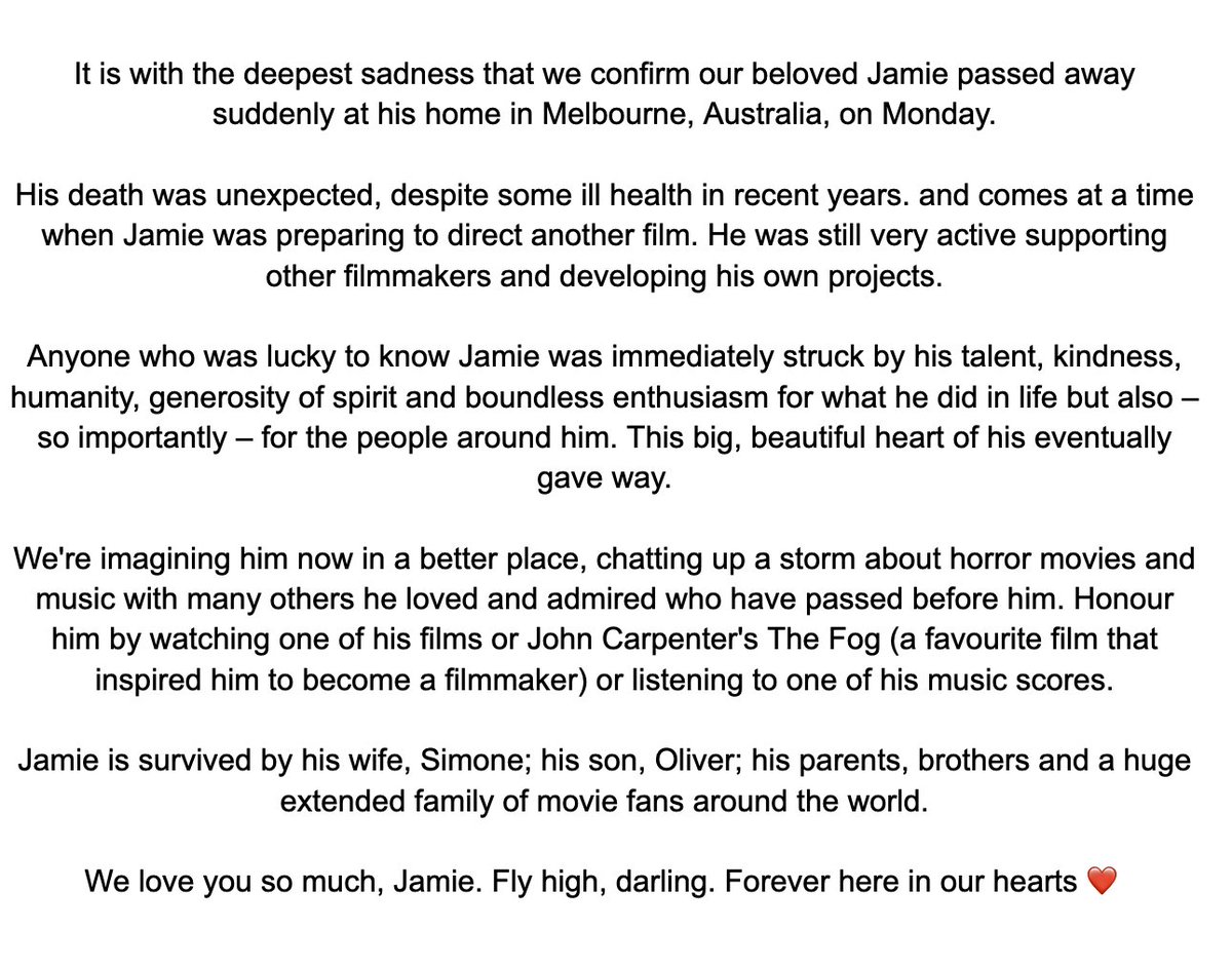 Jamie Blanks tweet media