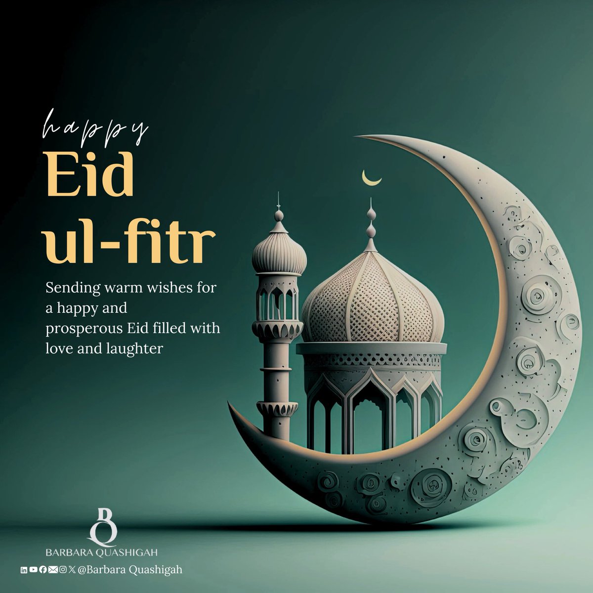 barbaraquashiga's tweet photo. May your home be filled with laughter, your heart with peace, and your life with barakah. Eid Mubarak 🤍 https://t.co/hmCbAmTw6m