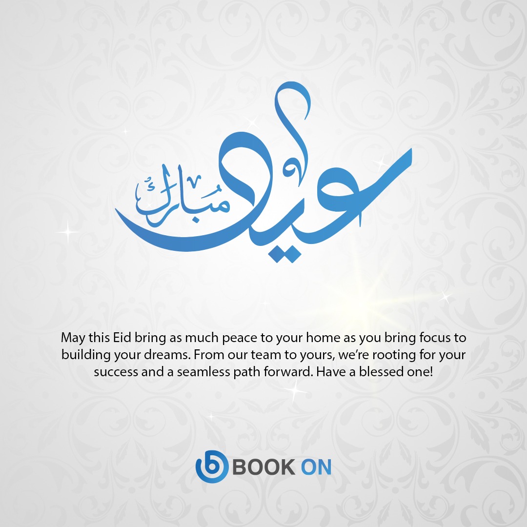 Bookonsolution1's tweet photo. Eid Mubarak from BookOn 🌙

We wish you and your family a joyous Eid filled with prosperity, harmony, and success.
Thank you for being part of our journey — together, we continue to grow and achieve more.

#EidMubarak #BookOn #CelebrateTogether #Gratitude https://t.co/hTpfV143si