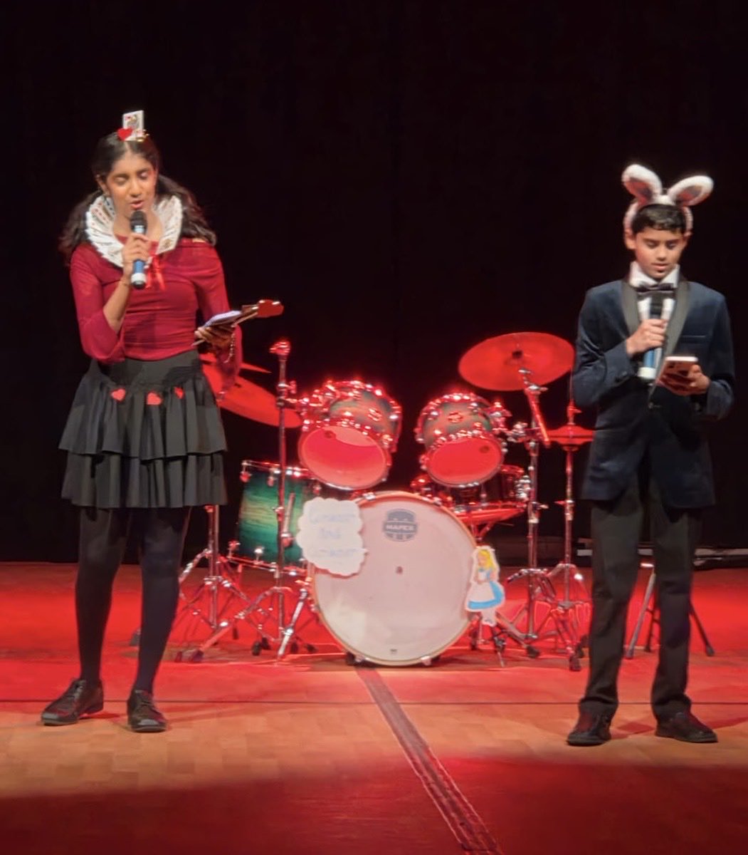 UCGSchool's tweet photo. Yesterday, the performing arts department presented a wonderful spring showcase of Alice in Wonderland! It was fantastic to see students from across year groups shine in roles both on and off stage! https://t.co/R90bDKc35v