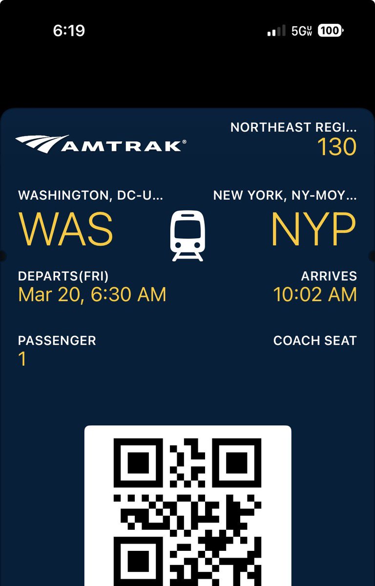APHxTeacher's tweet photo. @Amtrak @AmtrakNECAlerts @AmtrakAlerts I’m ticketed for today’s Amtrak 130 Washington Union Station to NYC. My ticket says I depart at 6:30am (that’s correct) but your pop up alert says I depart at 7:30am (that’s wrong). Why is that happening and how do I fix it, please? https://t.co/rlgGg43uJU