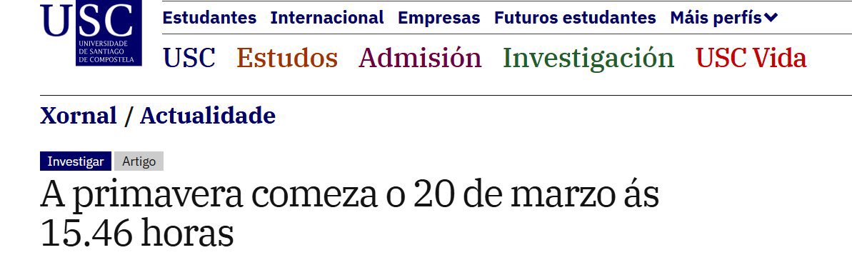 “saberá a que hora comeza a primavera ou debería dicirllo eu???”