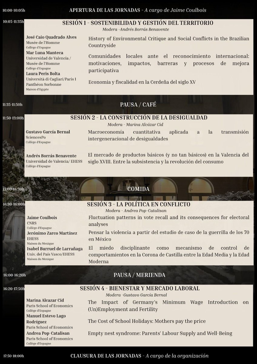 AndresBorrasB's tweet photo. Estoy MUY contento con el desarrollo de las Jornadas de Ciencias Sociales del @CdE_Paris  👏, en las que además de organizar y moderar me adentré en la revolución del consumo a través de los abastos de Valencia (XVIII) 🍖🍷🧊
Muy orgulloso del trabajo de la organización 🫶🙌 https://t.co/yb4xDKLFHn