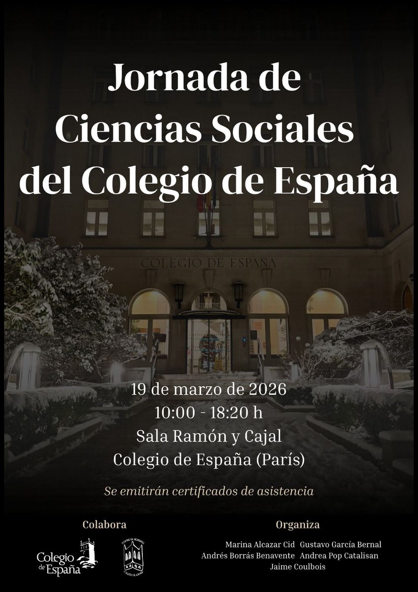 AndresBorrasB's tweet photo. Estoy MUY contento con el desarrollo de las Jornadas de Ciencias Sociales del @CdE_Paris  👏, en las que además de organizar y moderar me adentré en la revolución del consumo a través de los abastos de Valencia (XVIII) 🍖🍷🧊
Muy orgulloso del trabajo de la organización 🫶🙌 https://t.co/yb4xDKLFHn
