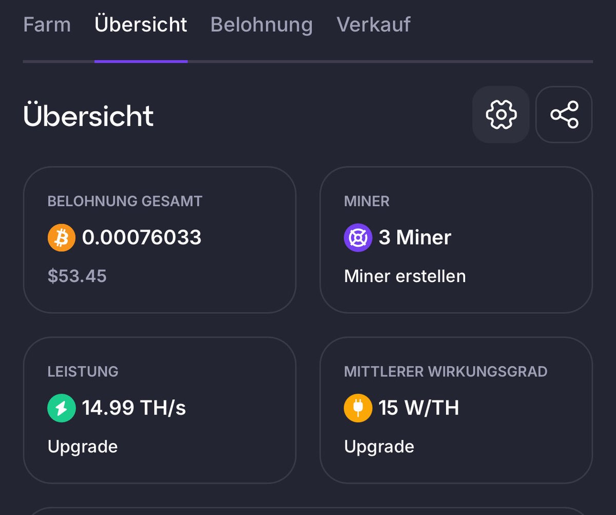 FlyTo1BTC's tweet image. Ich hab vor einiger Zeit bei GoMining einen Cloud-Miner gekauft 🧑‍💻⚡️

Aktuell mintet er mir ~0,50€ täglich in BTC 🟠

Aber ehrlich: Würde ich heute nicht mehr machen.
War eher ein Kauf aus Unwissenheit.

Learning: Erst verstehen, dann investieren.

#Bitcoin #CloudMining