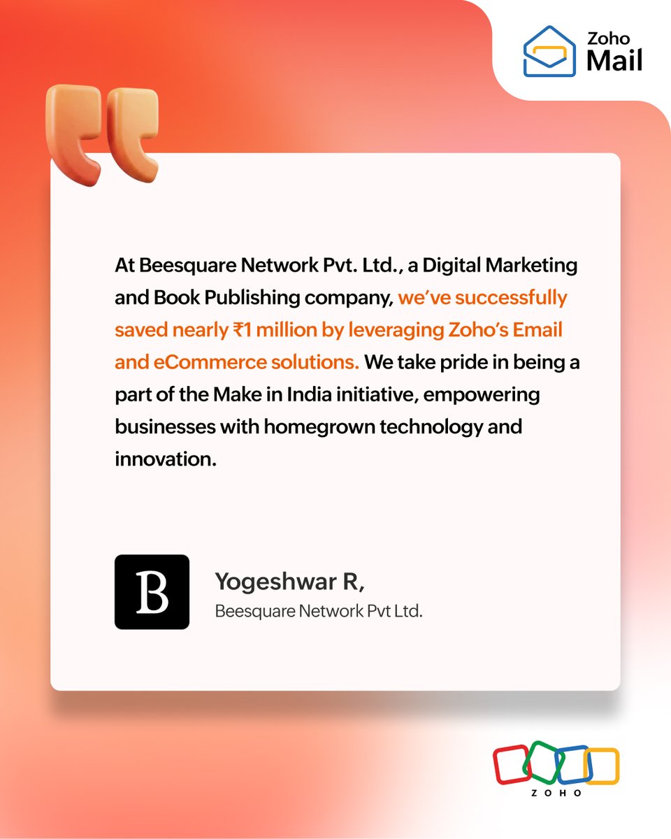 Zoho Mail tweet media