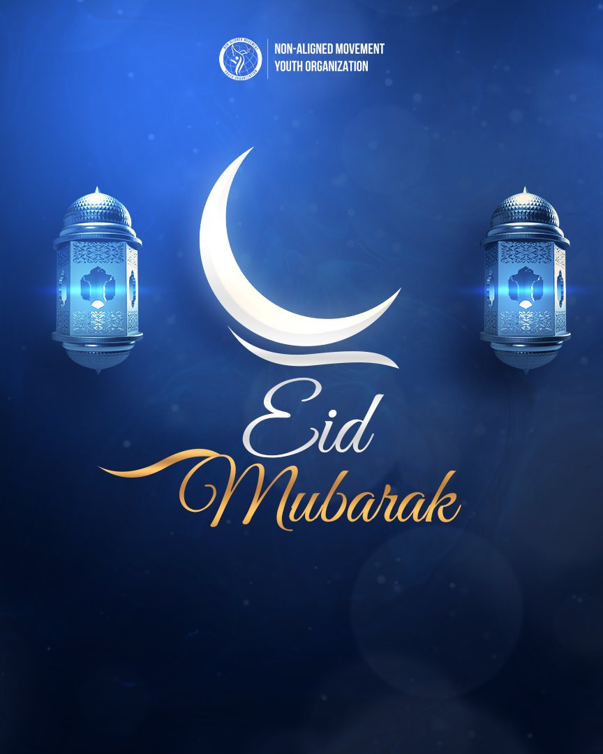 namyouthorg's tweet photo. From the spirit of Ramadan to the joy of Eid al-Fitr may our world grow more peaceful, safe and united in humanity 🌙✨

The NAM Youth Organization wishes you a blessed Eid!

#NAMYO #NAMYouthVision #NAMYO2026 #EidMubarak https://t.co/7E8mXvFmam