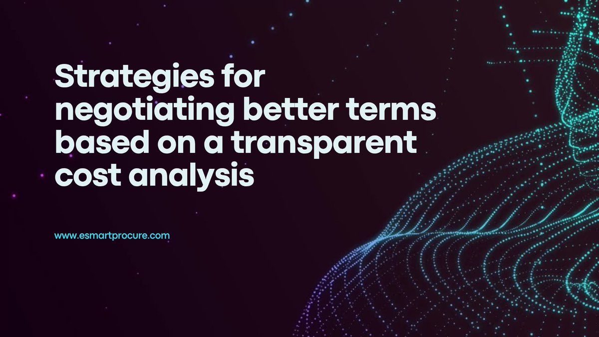 esmartprocure's tweet image. A transparent cost analysis enables smarter negotiations, better pricing, and more sustainable supplier relationships.

Visit: esmartprocure.com

#NegotiationStrategy #CostAnalysis #Procurement #SupplierManagement #SmartSourcing #BusinessStrategy #eSmartProcure #Augsta