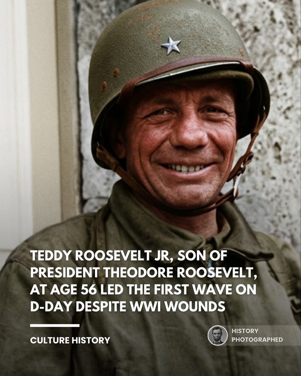 Brigadier General Theodore “Ted” Roosevelt Jr., son of President Theodore Roosevelt, was a ...
