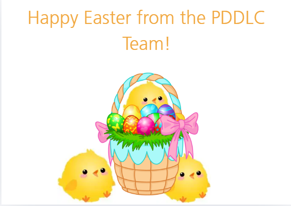 PaedDis_DLC's tweet photo. Happy Easter from the PDDLC Team! #pddlc #Easter #diploma #standalone https://t.co/iNd6q8a0MD