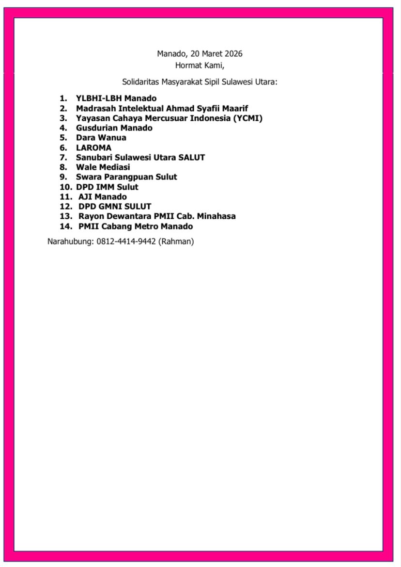 Lembaga Bantuan Hukum Manado tweet media