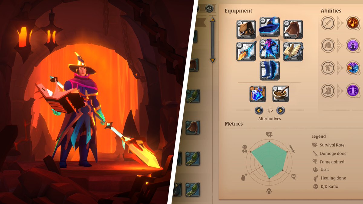 albiononline's tweet photo. Radiant Wilds arrives on April 13, bringing Albion into a new era with the Visual Overhaul.✨

💪Alongside that, the update introduces a powerful new way to discover effective builds: 

The Armory System! It analyzes real, live player data to showcase builds that actually perform in dungeons, battles, and guild events.

⚔️ Discover optimal gear, spells, and consumables tailored to your playstyle and favorite content, and explore alternative setups to match your preferences or budget.

💰Stay tuned - your next build is just a click away!👀 

#AlbionOnline #RadiantWilds #MMORPG #Gaming #Update