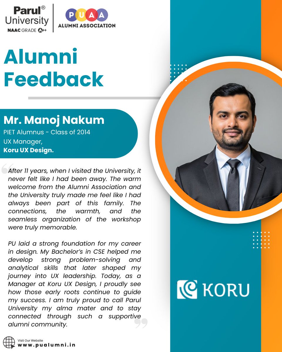 Parul University Alumni Association tweet media