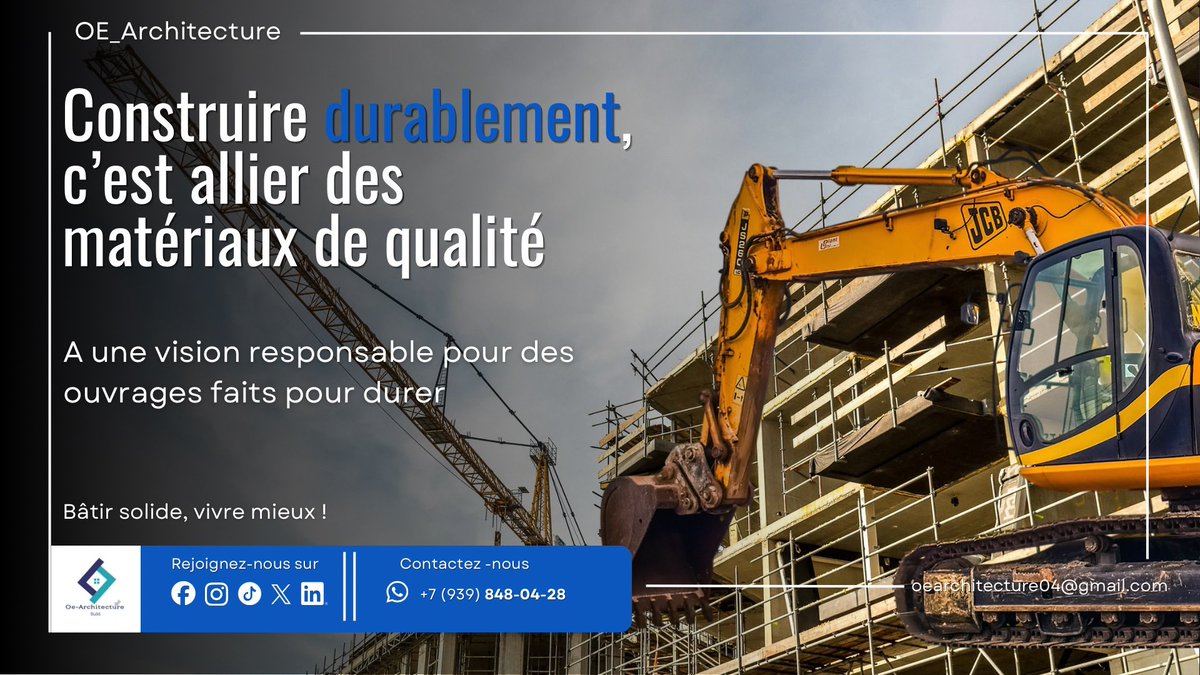OE_Architecture's tweet photo. Construire durablement, c’est allier des matériaux de qualité à une vision responsable pour des ouvrages faits pour durer

#construction
 #leader 
#architecture 
#construire 
#architecte 
#chnatier https://t.co/kvftlpo40Z