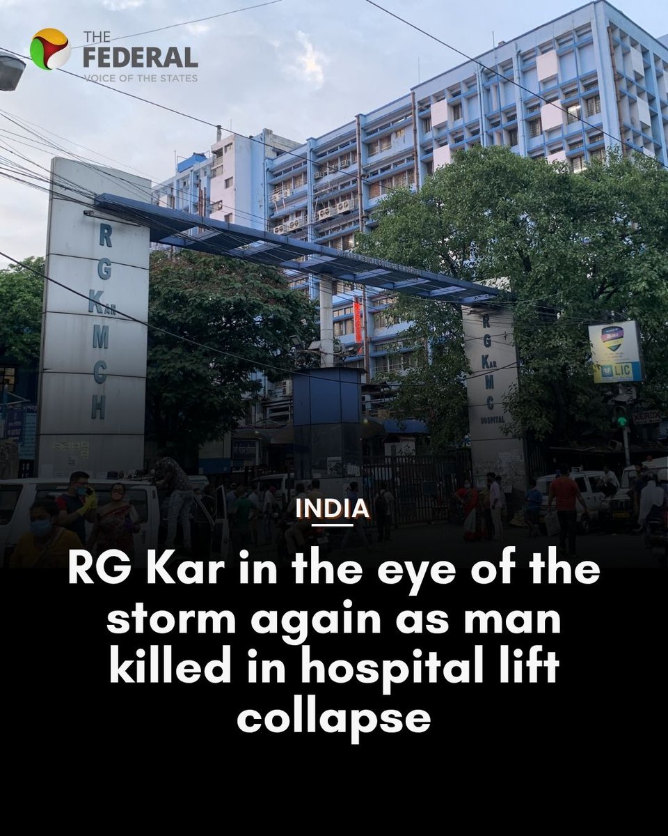 TheFederal_News's tweet image. According to family members, the lift plunged downward and crashed into the basement. The deceased, Arup Banerjee,  remained stuck for nearly an hour before being pulled out dead, reports @samirpurkayast1. 

Read more: thefederal.com/category/state… 

#RGKar #Kolkata #Lift #Hospital