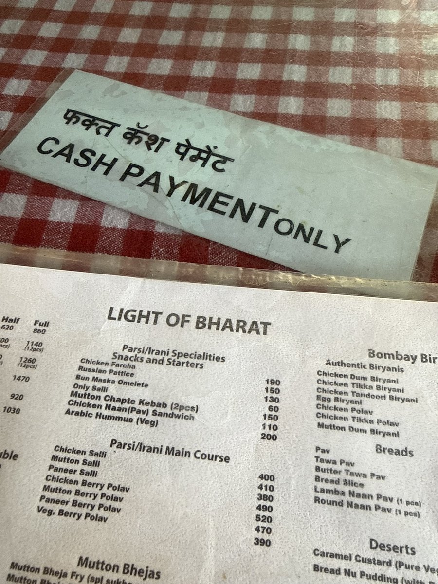 MumbaiPulseX's tweet photo. In 2026, a #Mumbai restaurant openly refuses all digital payments —
❌ No UPI
❌ No Cards
❌ No Paytm/Google Pay
✔️ Only Cash

This is happening at Light of Bharat.

Is this even allowed in a Digital India ecosystem?

@RBI @NPCI_NPCI @FinMinIndia @mybmc @GoI_MeitY

#DigitalIndia https://t.co/ySgKm4VR8L