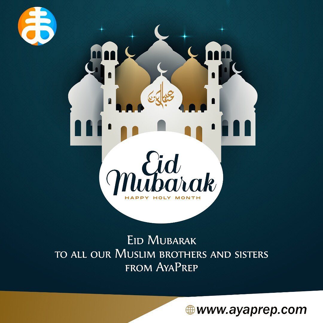 AyaPrep's tweet photo. ☪️Ayaprep wishes a merry 'Eid Mubarak' to all our Muslim Celebrants. Allah Ya saa ka da Alkhairi🤲🏾 Dont stop believing 
#ayaprepEid #ayaprep 
#eidulfitr https://t.co/xV360nVu4q