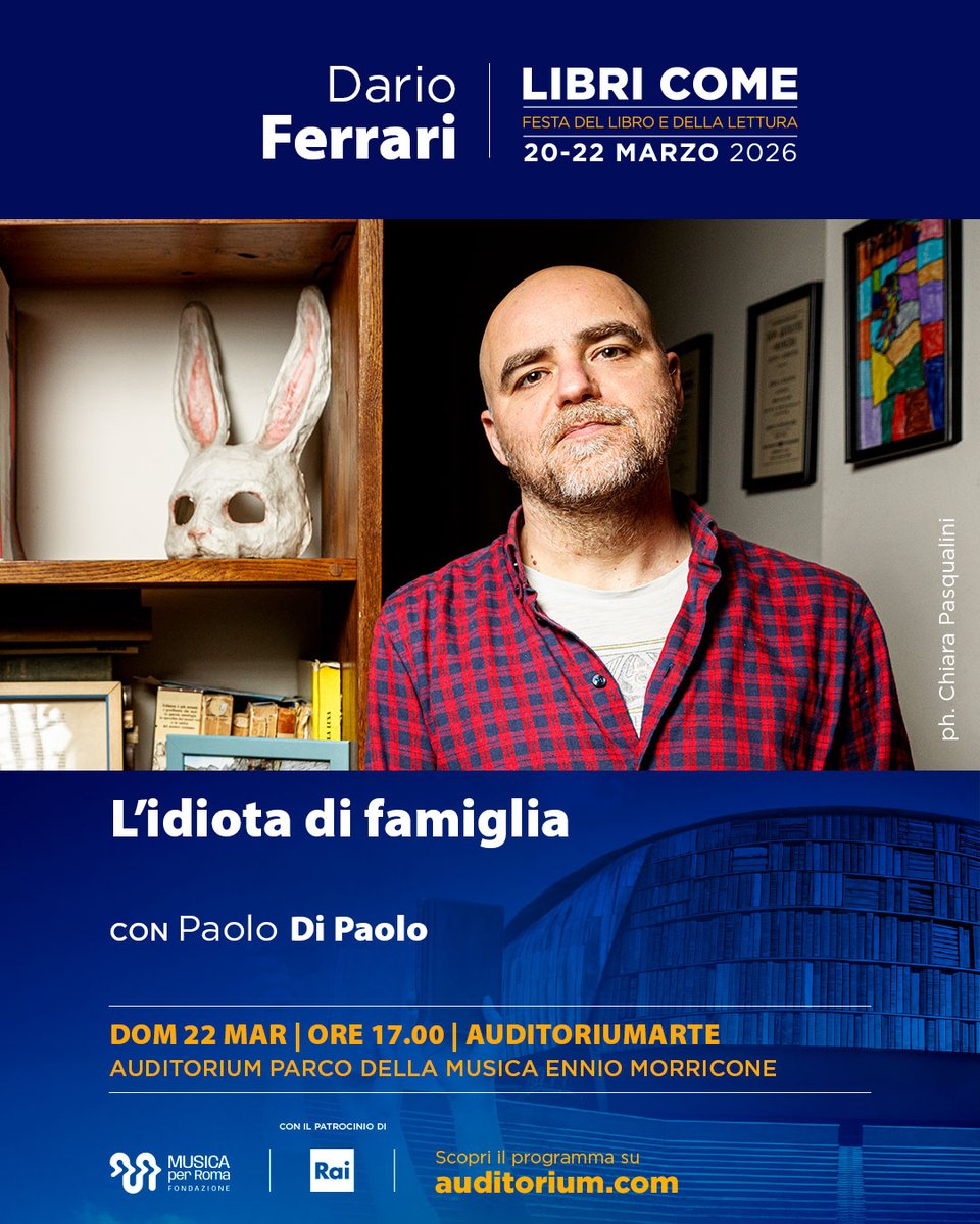 sellerioeditore's tweet image. #savethedate #roma @libricome alle 12 
Daniele Mencarelli presenta Quattro presunti familiari
con Federica Sciarelli, alle 15 Perché ero ragazzo di Alaa Faraj  e alle 17 Dario Ferrari presenta L'idiota di famiglia
con Paolo di Paolo sellerio.it/it/eventi/auto…