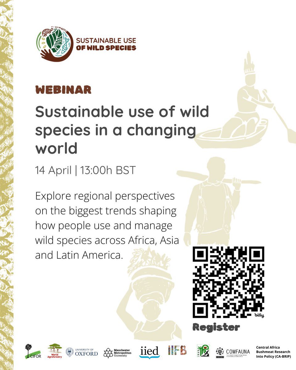 TheLandAlliance's tweet photo. 📣 Save the date

Webinar: Sustainable use of wild species in a changing world

Join the launch of the Sustainable Use of Wild Species Transformative Partnership Platform (#SUTPP) & explore regional perspectives from Latin America, Africa and Asia.

📅 14 Apr | 13:00 BST
🔗: https://t.co/LtOxN9yB0T