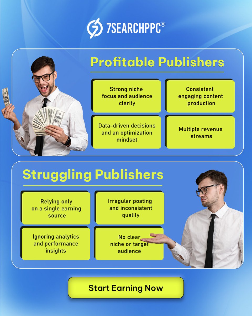 7searchppc_ads's tweet photo. Two types of publishers exist.
The ones earning consistently and the ones wondering why their traffic is not converting. The difference is simpler than you think.
๐๐ญ๐๐ซ๐ญ ๐๐๐ซ๐ง๐ข๐ง๐ ๐๐จ๐ฐ ๐๐ญ https://t.co/mLa9GF3wf5
#WebsiteMonetization #PublisherNetwork #EarnOnline https://t.co/Rm9b2YAWFA