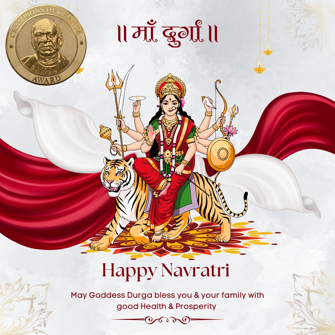 ✨ Celebrating the शक्ति within every change-maker this Navratri.
May courage, wisdom, and compassion lead us towards a better tomorrow.
#Navratri #ChampionsOfChange #Shakti #FestiveSpirit
