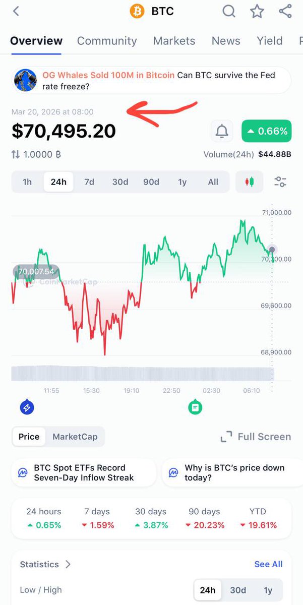Pillievers's tweet photo. 📈 PillChat Leverage Trading Output Was Spot On, Check the photos attached!🔥

Yesterday (March 19, 2026 at 17:12), this LONG BTC signal from PillChat:

LONG BTC – Medium Conviction
Current price: $69,293.30
Entry zone: $68,515 – $70,000  
Stop-Loss: $65,925.65 
TP1 (50%): $69,985.16
TP2 (30%): $70,332.7
TP3 (20% runner): $75,945.46

Just 15 hours later, this morning (March 20, 2026 at 08:00) — BTC was already trading at $70,495.20✅

TP1 and TP2 both hit perfectly.  
The stop-loss stayed completely safe.  

Using the recommended 13x Moderate leverage tier, that ~1.5% spot move delivered roughly +19.5% on the position in under a day. If you leverage with $10,000 that means you would have made approximately $1,950 in less than 24 hours.

The accuracy was impressive. PillChat’s leverage trading output called the oversold setup with precise levels, and the market followed through exactly the next day.

Who else is testing PillChat? Drop your thoughts