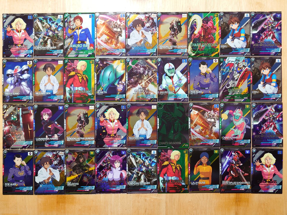 Char_star_sun's tweet photo. アーセナルベース VE01 VEブースター 1弾 配列①

頭シャアの配列

パラレルが2枚出ていますが確定かどうかは分かりません

しかし経験談してはFQ時代のブースターで初日に出会ったパラレル2枚の配列は、後日別店舗で出会った時も初日と同じようにパラレルは2枚でした

 #アーセナルベース  #配列 https://t.co/mLtBNGXCzb