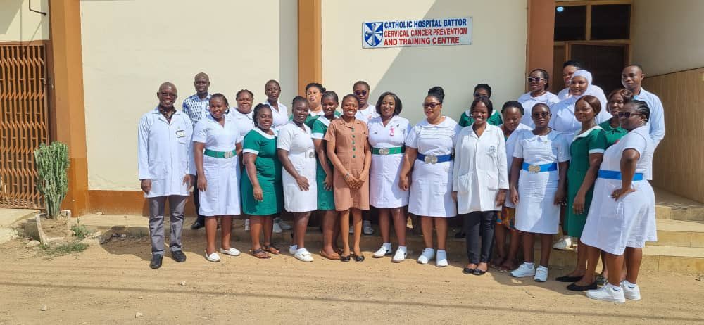 CBattor's tweet photo. More health workers are being released across Ghana in the fight against cervical (and breast) cancer. 

You will not find this model of training anywhere in the world. https://t.co/Gr3dji4q62