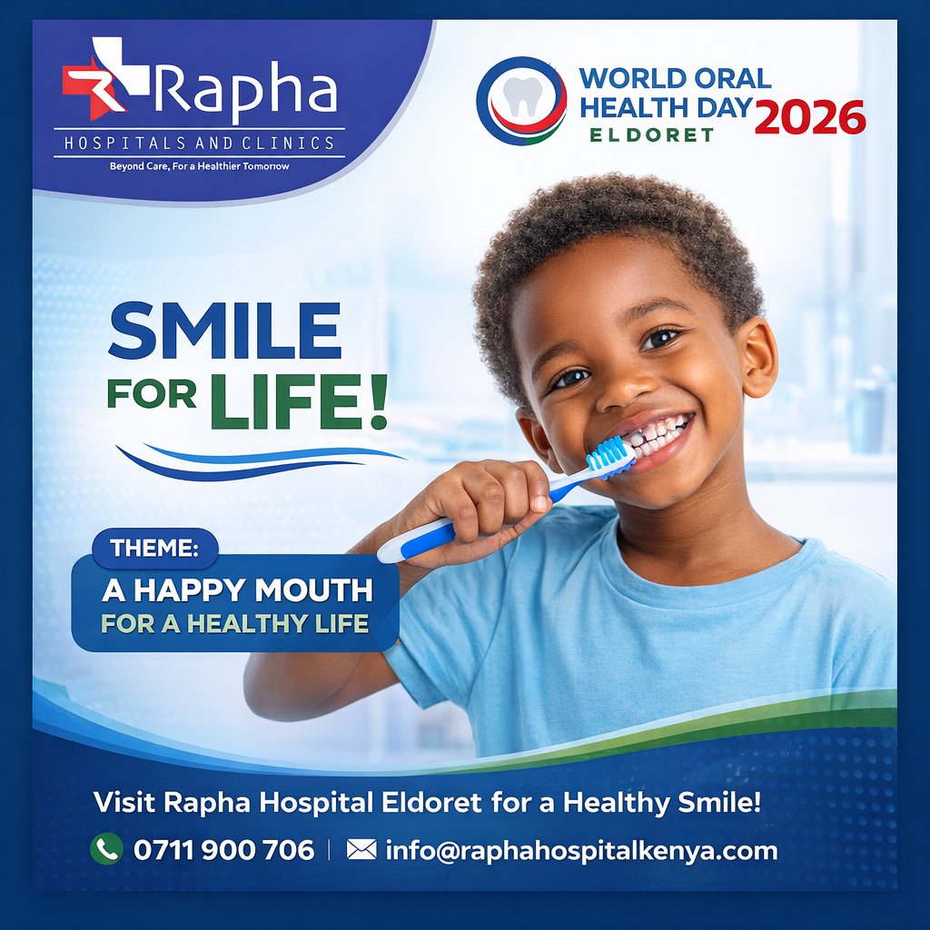 RaphaEldoret's tweet photo. Happy World Oral Day 2026 from Us Here at Rapha Hospitals and Clinics Eldoret!! https://t.co/vYfHqky3h7