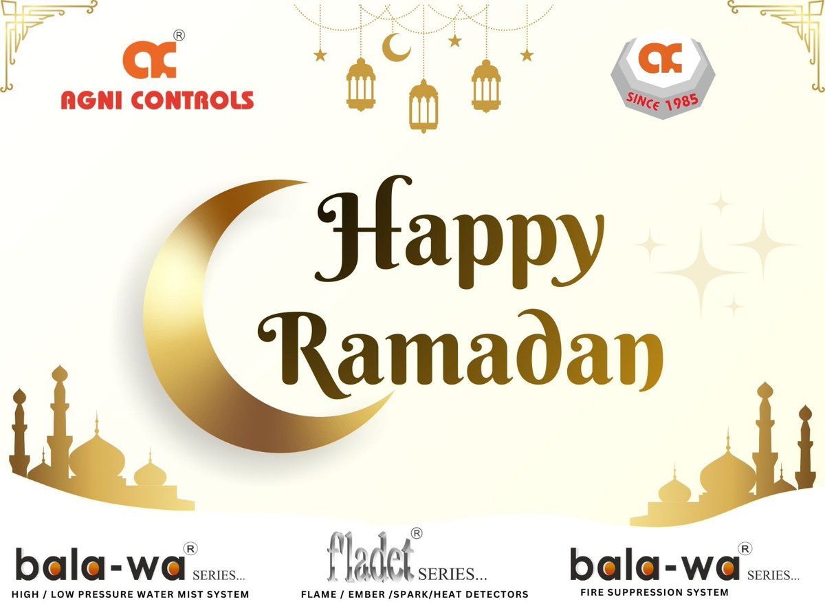 AgniControls's tweet photo. AGNI CONTROLS WISHES YOU HAPPY RAMADAN 2026

#agnicontrols #Balafire #fladet #Balawa #defeo #flamedetector #Emberdetector #sparkdetector #heatdetector #probetypeheatdetector #firesafetyequipment https://t.co/WY4QCRLFPp
