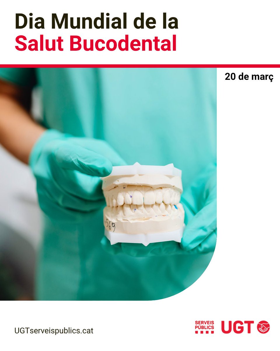 🔴 La salut bucodental és un dret i no un privilegi: cuidar la boca és cuidar tot el cos, i només és possible amb hàbits saludables i amb el reconeixement i la dignificació de les condicions laborals dels professionals que garanteixen prevenció, diagnòstic i cures de qualitat.
