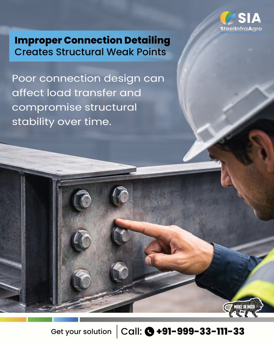 SteelInfraAgro's tweet photo. Small detailing mistakes can lead to big structural failures. Precision is everything.
#SteelInfraAgro #ConstructionQuality #BuildStrong #EngineeringMatters #IndustrialSafety #SteelStructure https://t.co/eNfQAeZvuE