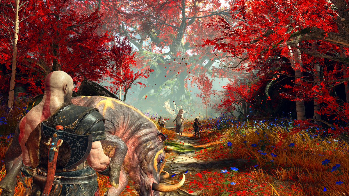 Boy_Rush_209's tweet photo. People talking about DLSS 5.0, Neural Rendering, Gen AI, 16k resolutions and 600FPS… And I’m sitting here, carrying a mythical bore and enjoying the scenery in this 2018 game with a locked 60FPS @ 1440p. Just having an amazing time! Love the art style 🤌🏻 #GoW2018 #PS5Pro https://t.co/ZJkJCwJwlj
