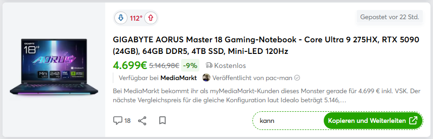 LaptopDealsEU's tweet image. How the hell this kind of offer isn’t frozen on the German market is something only the moderators probably know. 

#Laptop #GamingNotebook #pcgaming #gaming