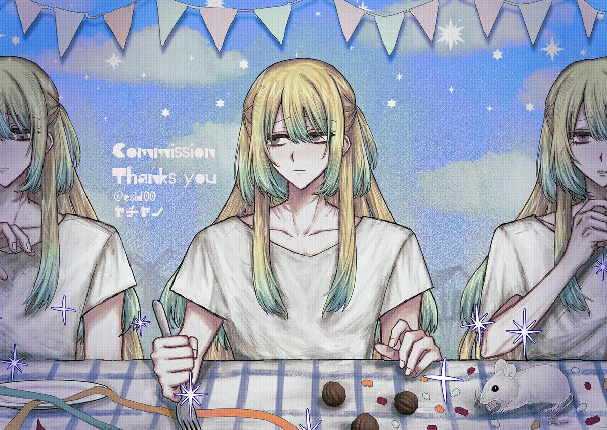 esid00's tweet photo. これは最近のskebです✮៹·*
まだまだ受付中！

#skeb #commission https://t.co/ncLgvPLAkN