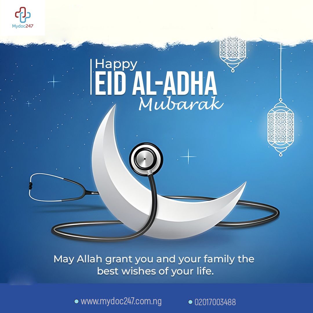 _mydoc247's tweet photo. Eid Mubarak 🌙
From all of us at MyDoc247 Limited.

We wish you a season filled with joy,wellness,and blessings.
Your health is our priority today, during Eid, and beyond. https://t.co/rs3eISs40f