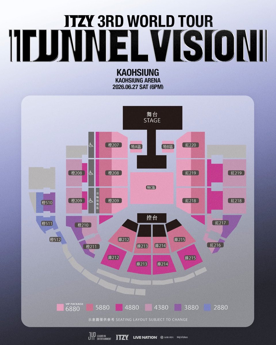 Luvmedec23's tweet photo. [Ticketing Service]
[Jastip Tiket]

ITZY 3RD WORLD TOUR TUNNEL VISION in Taipei

🗓️ June 27, 2026
📍 Kaohsiung Arena
💌 DM for more info &amp; booking
Yang tertarik bisa langsung DM ya

#ITZY #MIDZY #ITZY_TUNNELVISION #ITZY_TNVS #ITZY_WORLD_TOUR #Taiwan #thatsanono https://t.co/rB0JSbUHKV