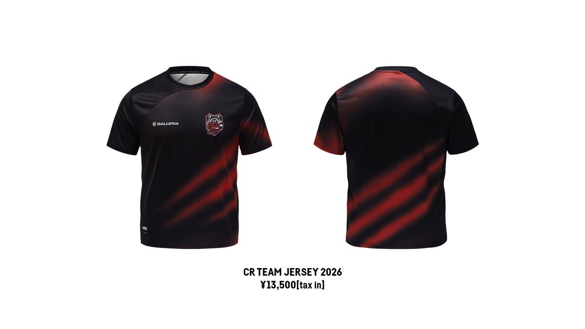CRAZY RACCOON ONLINE STORE】 ・CR TEAM JERSEY 2026 ・CR MEMBERS