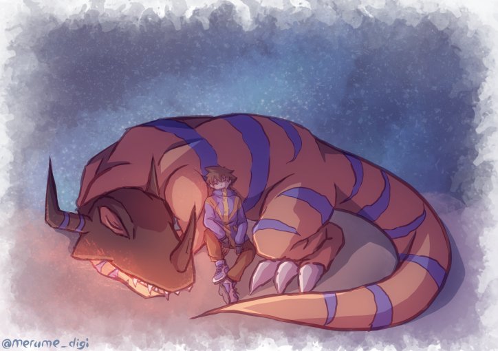 merume_digi's tweet image. 去年描いたビヨンド太一さんとグレイモン
#Digimon #DigimonAdventure #デジモン #デジモンアドベンチャー