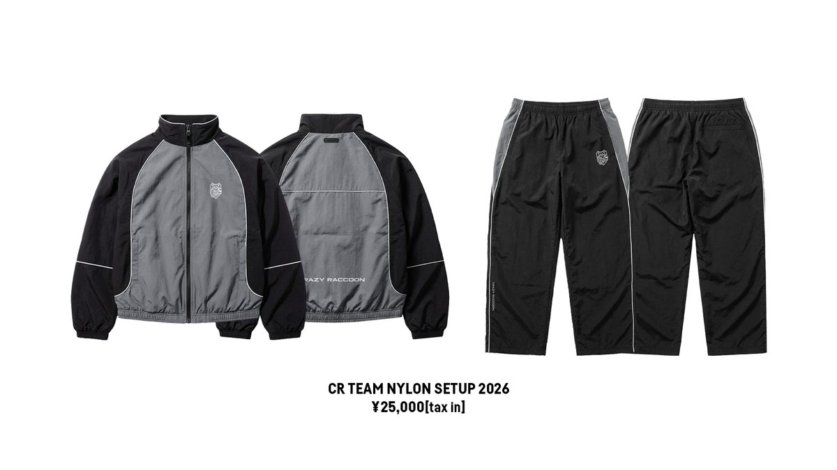 CRAZY RACCOON ONLINE STORE】 ・CR TEAM JERSEY 2026 ・CR MEMBERS