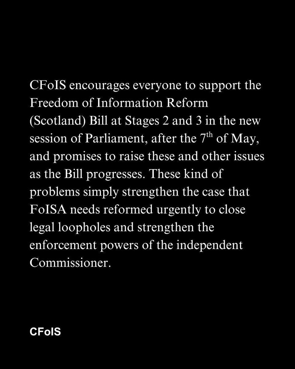 Campaign for Freedom of Information in Scotland tweet media