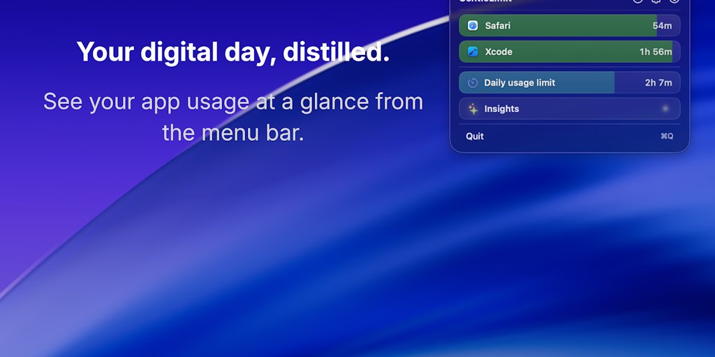 techdaily24's tweet image. Meet GentleLimit: the macOS app for mindful screen time. Manage your digital habits without harsh blocking. Focus better, live mindfully. #macOS #MindfulTech